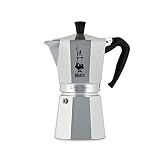 Bialetti Moka Express Cafetera Italiana Espresso, Aluminio, Plateado, 9 Tazas