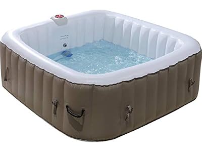 Habitat et Jardin - Spa Gonflable Monaco en PVC - 6 Places - Taupe/CRE
