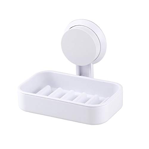 Preisvergleich Produktbild Hemore Seifenschale für Staubsauger, Seifenschale, Saugnapf, Kunststoff, Seifenschale, Bad, Seifenschale, Seifenschale, Blau weiß