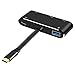 Produktbild LEDMOMO USB C Typ c zu hdmi 4 k Adapter vga Kabel 3,5mm Audio usb3.0 pd konverter USB c hub für MacBook pro Huawei p20 HDTV projektor (Schwarz)