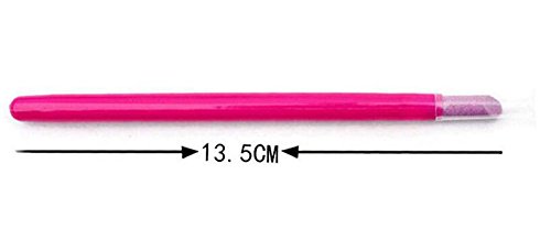 asentechuk® 5 x Nagelhaut Stick Pen Quarz Scrub Stein Pusher Maniküre Exfoliating Keramik Scrub Stab Nail Art BEAUTY Tool, Quartz, rosarot, 13,5 cm - 4