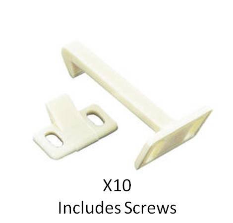 10 x Child Safety Catch Child Lock Cupboard Door Drawer Lock Catches + Screws