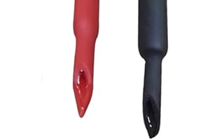 ZEWIMANTC Rapporto di restringimento 3:1 Tubo termorestringente a doppia parete Attivato dal calore Adesivo foderato con colla termoretraibile per tubi termoretraibili rosso e nero 1,2 m 2 pezzi
