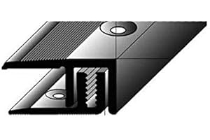 AUER 2 x 2,7 mètres Profilé de bordure / Seuil d'arrêt pour le stratifié / parquet, 7 - 15 mm x 21 mm, Aluminium anodisé, foré, couleur: argent