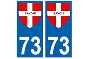 EUSKAL HERRIA EH 73 croix Savoie blason autocollant plaque - Angles : arrondis