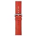 Produktbild Altsommer Echtes Leder Vintage Band Strap Edelstahlschließe für Apple Watch Series 3 38MM Uhrenarmband mitLeder Uhrenarmbänder Edelstahl Gürtelschnalle Armband für Damen Herren (Rot)