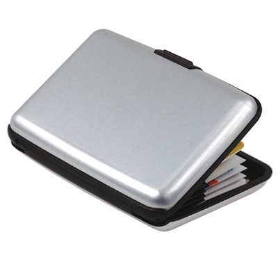 Preisvergleich Produktbild Trixes Silbernes Etui für Kreditkarten aus Aluminium Visitenkartenhalter