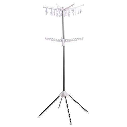 Lifewit Wäschespinnen mit Klammern Wäscheständer Klappbar Kleiderständer Platzsparend Wäschetrockner Flügelwäschetrockner Verstellbar Portable Standtrockner - 7