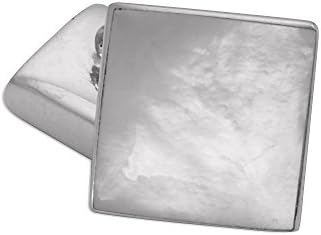 Sayers London Sterling Silver Mother Of Pearl Double-sided Cufflinks
