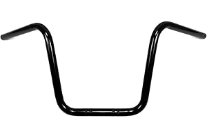 WESTLAND CUSTOMS 1 Pouce (25,4mm) Guidon Ape Hanger 30cm Noir compatible avec Harley-Davidson
