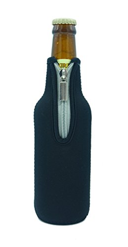 Bier Flaschenkühler, Case Wonder 4 Stück 11,6 Oz (330ml) Neopren Isoliert Klappbar Bierflaschen Kühler, Insulated Neopren-Klapp-Zipper Flaschenkühler Halten Sie Ihre Getränke Bier Cider Soft Drink Chilled für eine längere Zeit (Bunt) - 2