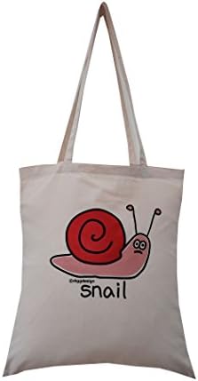 'Snail' sand cotton tote bag