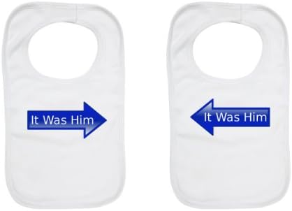 Twins Baby Bibs (Set of 2)"It was Him" and"It was Him" Bib Set