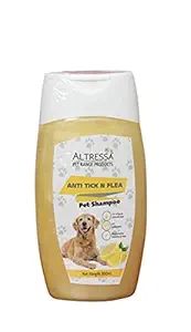 Anti Tick & Flea Dog Shampoo with -300 ml with Lemon Flavour Pack of 1