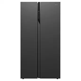 Haier 570 L Inverter Frost-Free Side-by-Side Refrigerator (HRF-622KS, Black Steel)