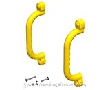  bambus-discount.com Haltegriffe für Spielturm in gelb, 2er Set - Kinderspielgeräte für Garten, Spielgeräte für Kinder, Spielturm, Spieltürme