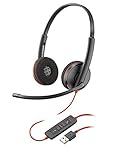 Cojín de cuero sintético Plantronics Blackwire 3220 Binaural Diadema Negro - Auriculares con micrófono (Centro de Llamadas/Oficina, Binaural, Diadema, Negro, Alámbrico, Supraaural)