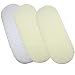 BabyPrem Baby Moses Bassinet Quilted Mattress & 2 Fitted Sheets 77 x 38cm CREAM
