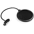 Pop Filter for Microphones Dual Layered 360 flexible pop filter screen with Gooseneck clip