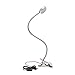 Produktbild LED Clip Schreibtischlampe aus Metall Silber 360 ° einstellbar des Arms USB 5W Lesebuchlicht Augenpflege Dimmbare Klemme Nachtlicht Clip auf Schreibtisch, Bettkopfteil und Computer (Warmweiß)