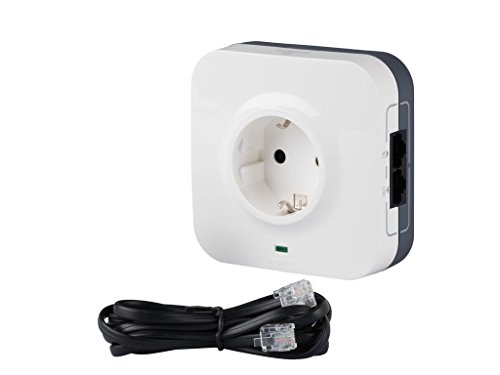 C2G Legrand German Standard Protected 2P+E Plus 2xRJ45 Socket Volt Surge Protector