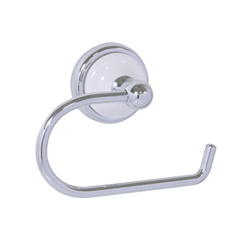 Preisvergleich Produktbild axentia Toilettenpapierhalter Lyon Premium, Badausstattung, WC-Rollenhalter aus Edelstahl, schwenkbares Badaccessoire aus Keramik, ca. 16 x 8 x 11 cm, Silber