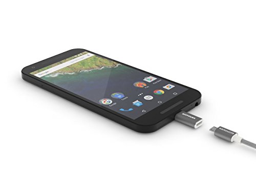 A02 Type C Adapter USB C zu Micro USB Adapter mit ALU Grau für Samsung Galaxy S8 Plus A7 A5 A3 Tab S3 2017 Huawei Mate 9 P10 P9 Plus HTC U11 Ultra LG G6 Nexus 5X 6P ZTE Axon 7 von TUPower - 5