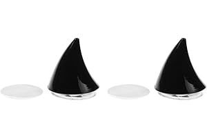 SQUAREZHENBO 2 Pcs Black Motorbike Helmet Horns / Cat Ears Corner Decoration Soft Suction Cup Paste Type Motorbike Helmet Conversion Accessories Helmet Decoration, Full-Face Motorbike Helmets