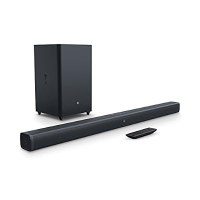 JBL JBLBAR21BLKEP BAR2.1 - Barre de son 2.1 Canaux avec Caisson de basses sans fil Noir