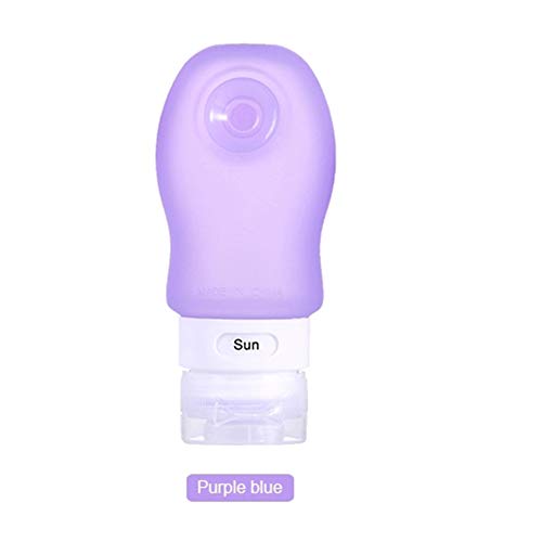 FWec Bottiglie da Viaggio in Silicone - A Prova di Perdite, Bottiglie di Shampoo da Viaggio Comprimibili in Silicone Approvate TSA, Accessori da Viaggio (Confezione da 10) (Purple Blue,60M)