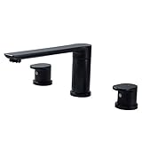 Material: Kupfer Küchenarmaturen Waschtischar Spültischarmatur Schwarz Gebürstetem Gold Waschbecken Heißes Und Kaltes Wasser Wasserhahn Kupfer Split Verdeckte Sitzgarnitur @ Round Schwarz Dreiteilig