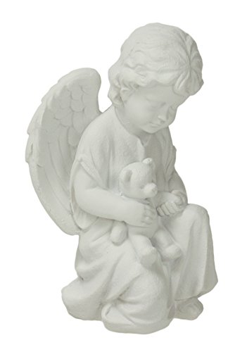 Paul Jansen Dekorative Stein, Engel, weiß, 14,5 x 4 x 4 cm, 2055