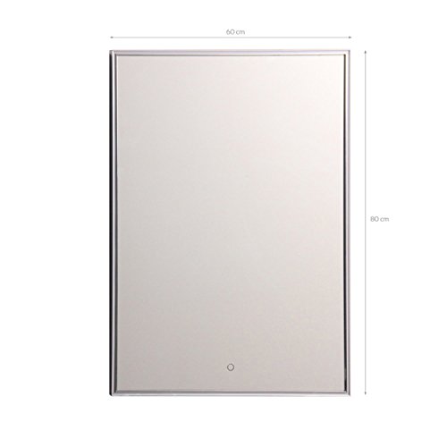 LED Wandspiegel 60x80cm Touch Sensor Badspiegel Hängespiegel Leuchtspiegel - 2
