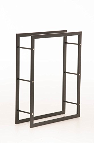 CLP Metall Kaminholzregal / Kaminholzständer KERI, Metall matt schwarz, bis zu 8 Größen wählbar 25 x 100 x 150 cm - 8
