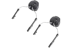 huaer Supporto per Cuffia con Sospensione a Binario per Casco tattico, 2 Pezzi in Pom + Acciaio Inossidabile Supporto per Auricolare con Sospensione a Binario ad per Peltor