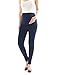 YESET Maternity Leggings Thermo Fleece Interior Long Trousers Pants Cotton Maternity Leggings - Dark Blue, M
