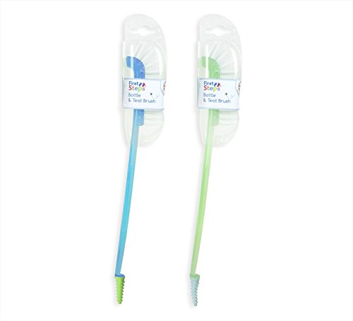 First Steps Bottle and Teat Brush (Green/Blue)