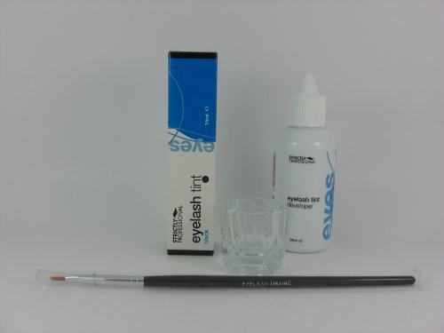 Strictly Professional Eyelash Eyebrow Tint Tinting Kit Dye Black Tint Brush Dish Oxidant