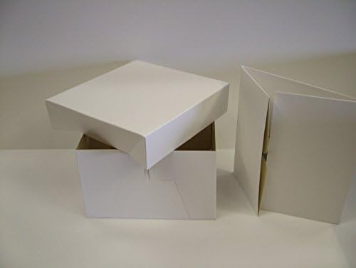 14 inch White Cake Boxes with Removable Lids Pack of 5