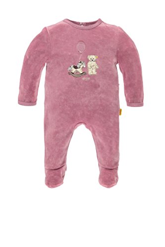 Steiff Unisex Baby Strampler Nicky Crew Neck Long Sleeve Footies, Purple (dusky Orchid Purple 7982), 0-3 Months (Manufacturer size: 62)