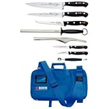 Hohe Leistung Dick Messer dl386 Messer Set mit Tasche, 8 Stück, schwarz