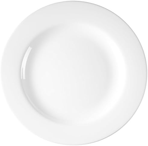 Esmeyer 440 012-054 Restaurant, White Glass, Set of 6 Dinner Plate 24.5 x 24.5 x 1.5 cm 6 Units