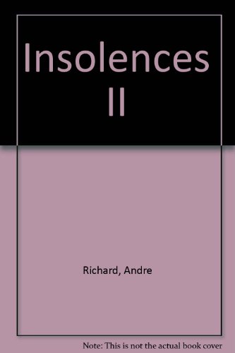 Preisvergleich Produktbild Insolences II (French Edition)