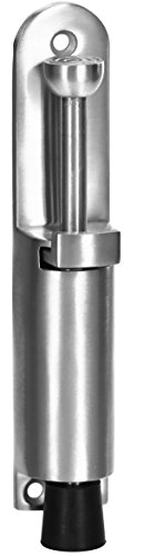 Stoppwerk Türfeststeller TF010 Edelstahl Türstopper Inkl. Befestigungsmaterial für die Tür ø3cm H:15,8cm Hub3,6cm - 3
