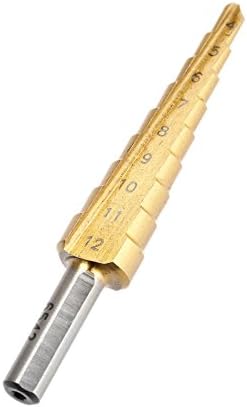 Bephee 1Pc Sprial High Speed Steel Large Hss Step Cone Drill Bit 6542/M2 Hole Cutter 4-12mm