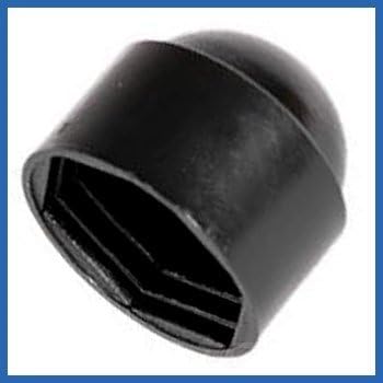 Bolt and Nut Protection Cover Cap Black M5 - 100 Pack