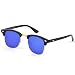 Silver Kartz Clubmaster Wayfarer Semi-Rimelss Unisex Sunglasses (wy084|40|Blue) RS.395.00