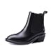 Produktbild MISS&YG Frauen-Knöchelstiefel Leder Platz Mit Damen Stiefeln Chelsea Boots,Black,37