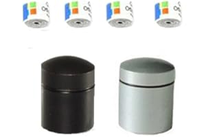 GEO-VERSAND 2 x nano, czarny i srebrny, magnetyczny z 4 wodoodpornymi paskami do logowania, schowek geocaching, pojemnik, mikro, nano, nano, neodymowy