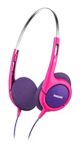 Philips Audio SHK1031/00 Bluetooth Truly Wireless On Ear Headphones without Mic (Pink/Purple)